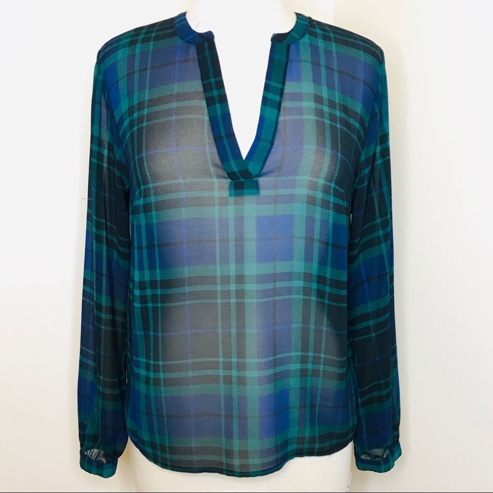 NWT a new day Plaid Blouse